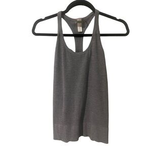 ATHLETA Active Athletic Workout Gray Razor Back Tank Top Size Small
